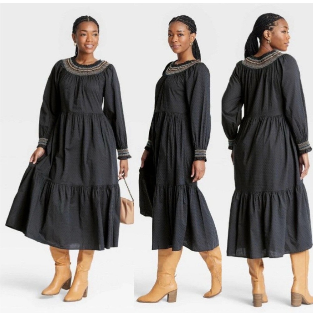 UNIVERSAL THREAD DRESS-black